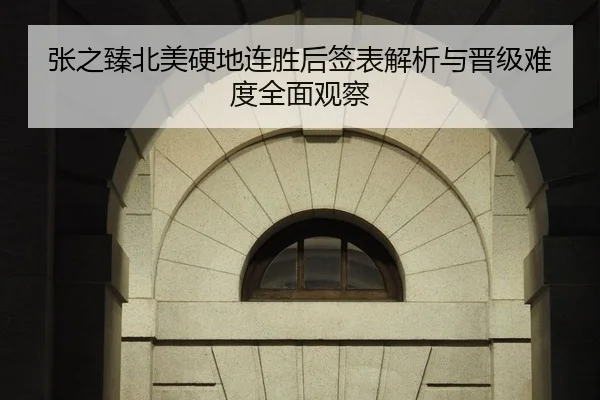 张之臻北美硬地连胜后签表解析与晋级难度全面观察